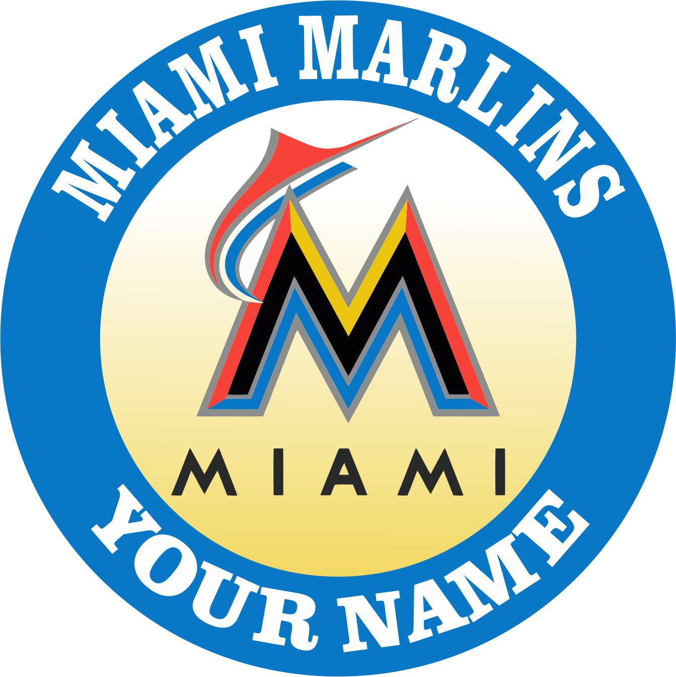 Miami Marlins Customized Logo vinyl decal